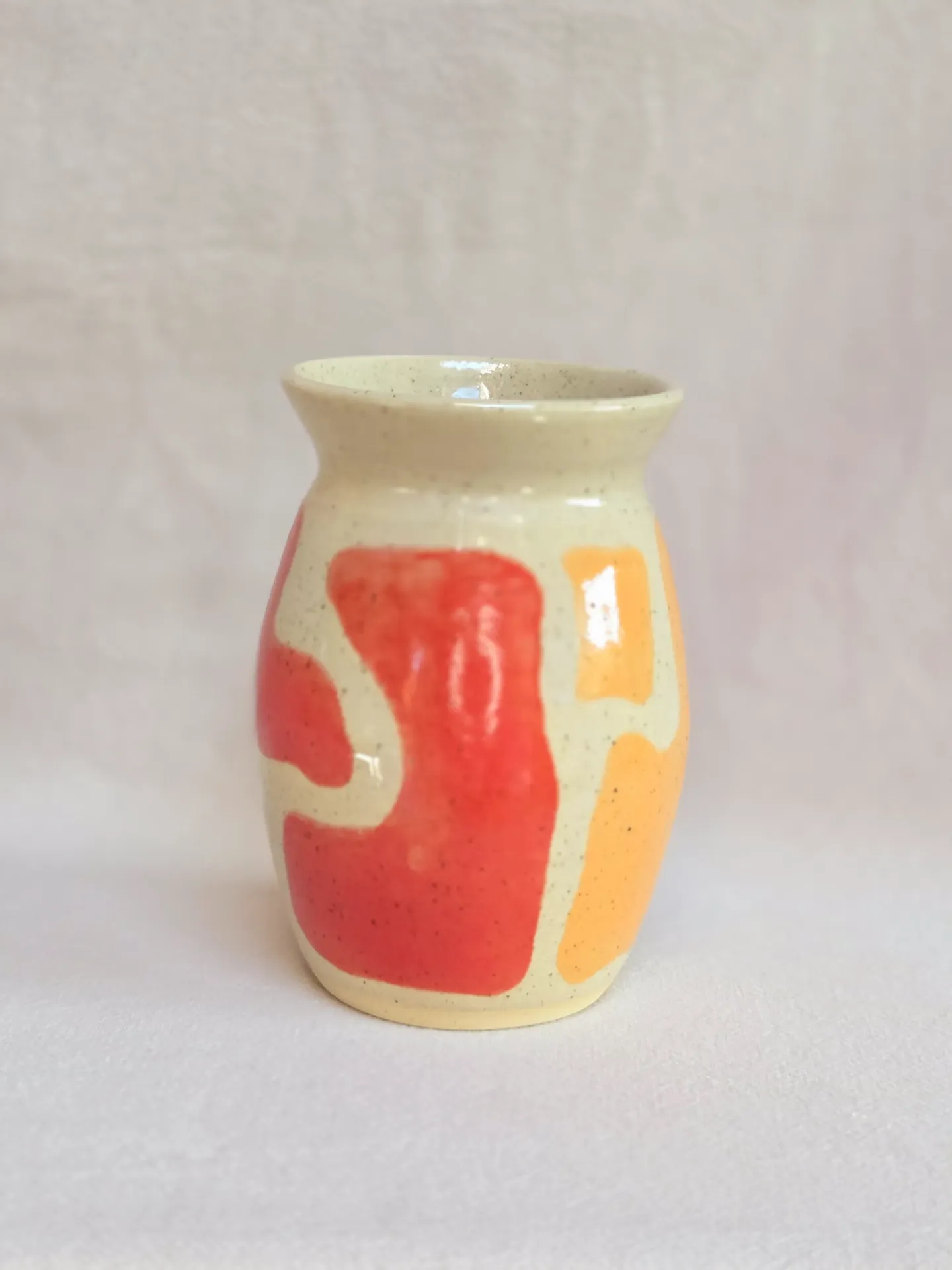 Le vase "Fragments d'été" orange sanguine